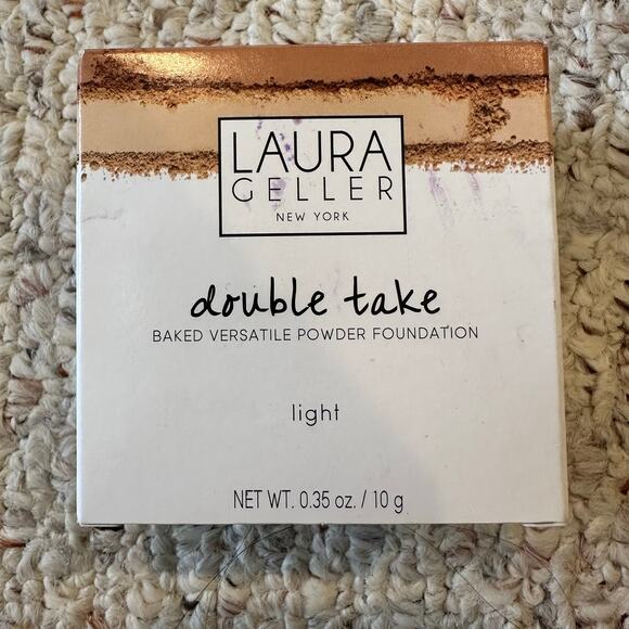 Laura Geller Baked Double Take Baked Full Coverage Powder Foundation Light Matte - Picture 3 of 10